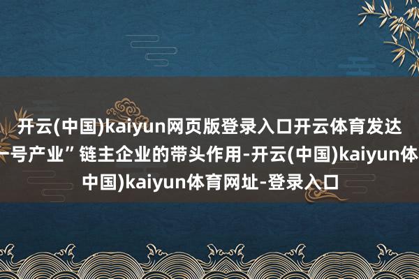 开云(中国)kaiyun网页版登录入口开云体育发达徐职责为徐州“一号产业”链主企业的带头作用-开云(中国)kaiyun体育网址-登录入口