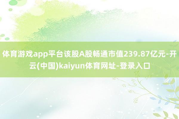 体育游戏app平台该股A股畅通市值239.87亿元-开云(中国)kaiyun体育网址-登录入口