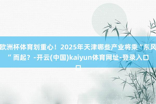 欧洲杯体育划重心！2025年天津哪些产业将乘“东风”而起？-开云(中国)kaiyun体育网址-登录入口